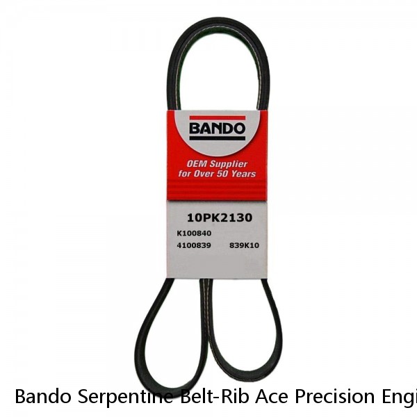 Bando Serpentine Belt-Rib Ace Precision Engineered V-Ribbed Belt Black 6PK2095 